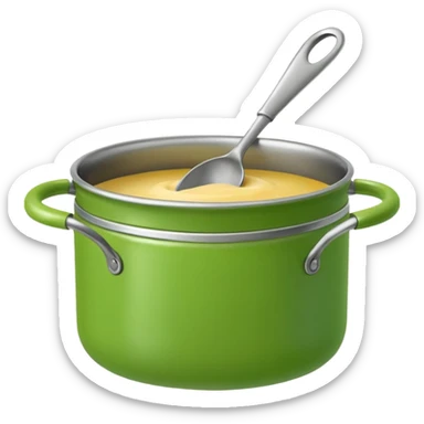 Small icon emoji of recipe, minimum details, green #36a767 main color sticker