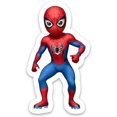 Spider-Man wearing the Colorado Avalanche jersey sticker