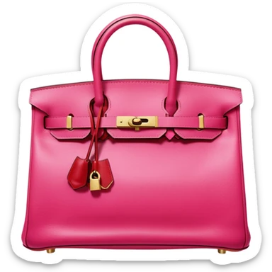hermes birkin color bright pink and cherry red sticker