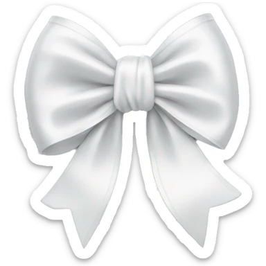 white satin bow sticker