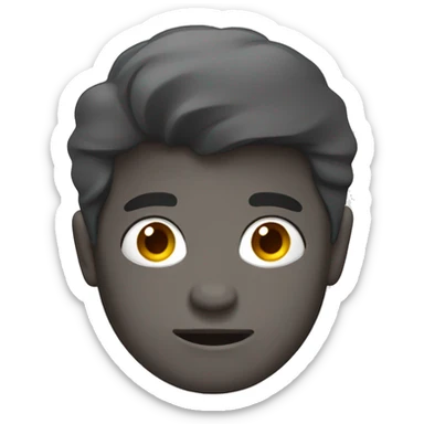Black and grey adhd emoji  sticker