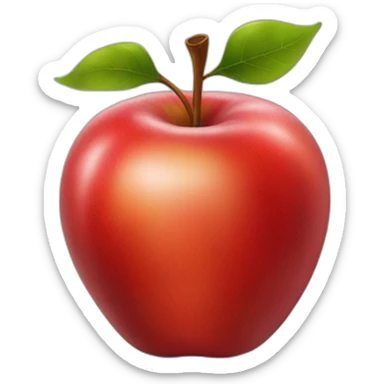 red apple sticker