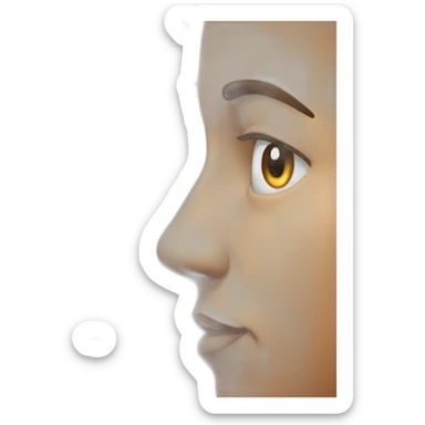 Nose to nose sticker