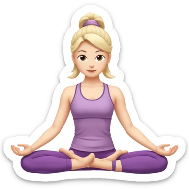yoga girl sticker