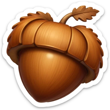 acorn emoji without human face sticker