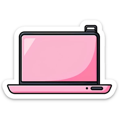 Pink Web browser on a computer sticker