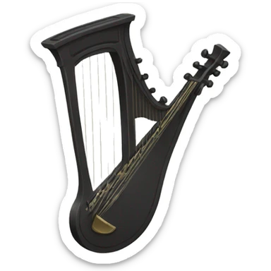 lyre for playing music sticker