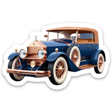 dark blue led lights hot rod nazi 1927 delicately inlaid rose gold and wood accents McDuck’s chauffeur driven Rolls Royce futuristic electric plasma motors and dynamos with wide racing wheels that are strong agility advanced suspension and steering sticker