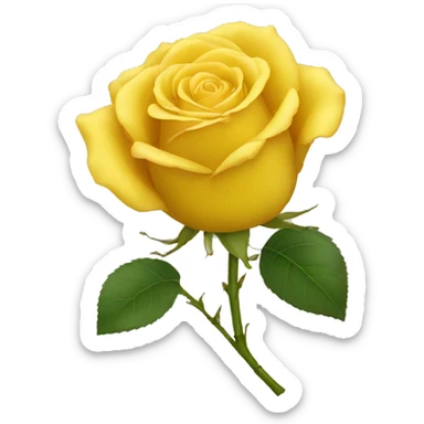 Yellow rose sticker