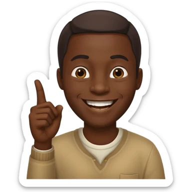 African man pointing and laughing sticker