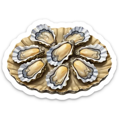 marine oysters sticker