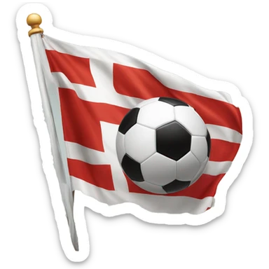 St George’s flag with a soccer ball sticker