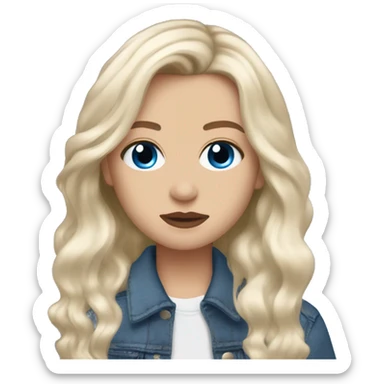 white blonde girl blue eyes full lips and harry styles sticker