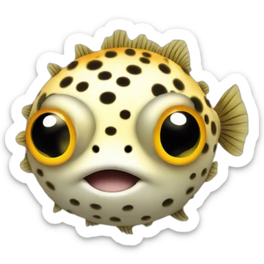 puffer fish sticker