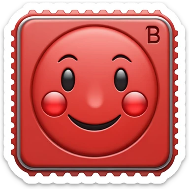 make me a stamp with the emoji B on it sticker