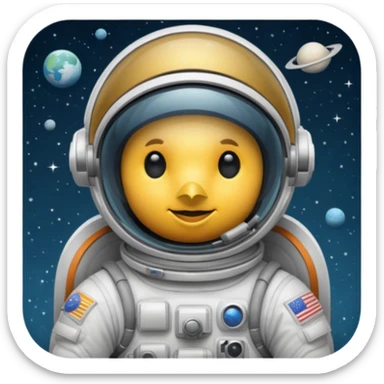 bird astronaut sticker