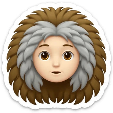 Сделай смайлик мальчика с fluffy hair и oversize одеждой  sticker