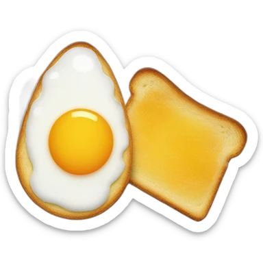Sunny side up eggs and toast sticker