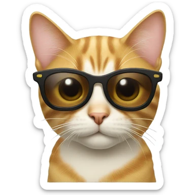 Cat with sunglasses sticker