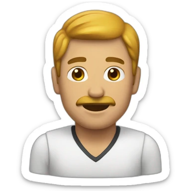 Hombre Sonrojado y Golpeado sticker