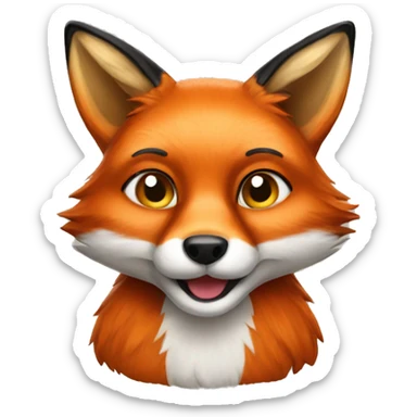 fox animal sticker