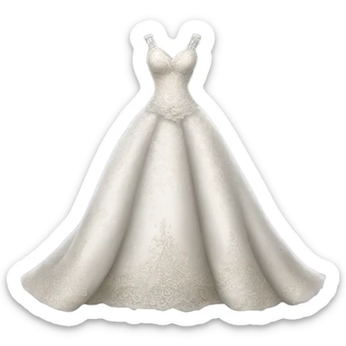 Hyper Realistic ornate Wedding dress displays  sticker