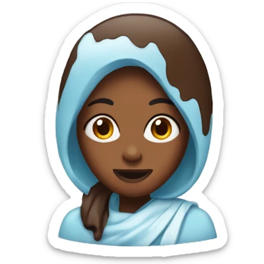 ice spice with chocolate on her face sticker