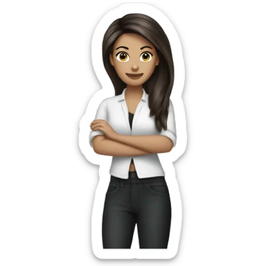 Brunette Hairstylist  sticker