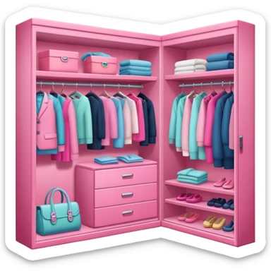 pink closet sticker