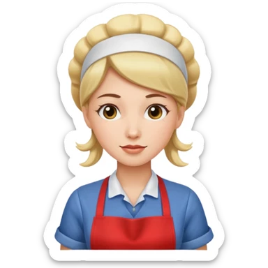 woman with apron sticker