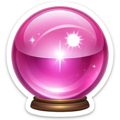pink crystal magic ball sticker