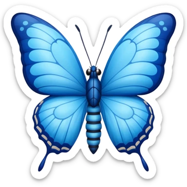 blue butterfly larva sticker