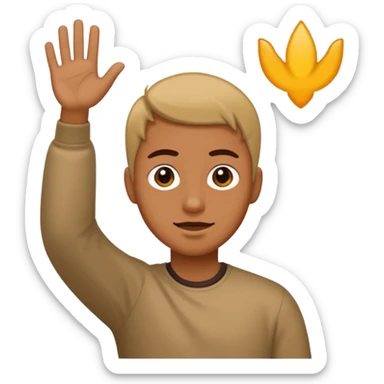 A person doing a dap sticker