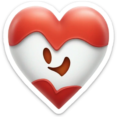 light red heart sticker