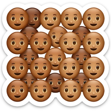 Brown aesthetic emojis sticker