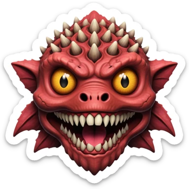 demogorgon face emoji simple sticker