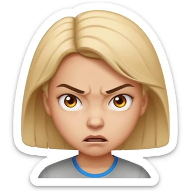 aggressive girl sticker
