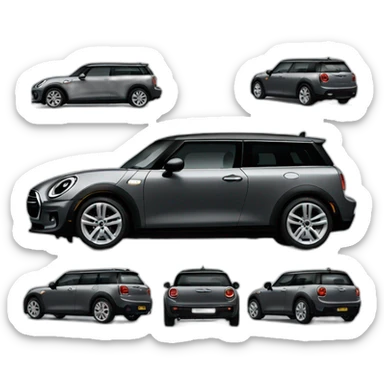 grey mini clubman black pack sticker