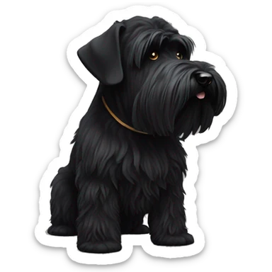 Black Russian terrier sticker