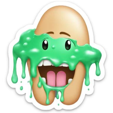 A big toe covered in slime sticker