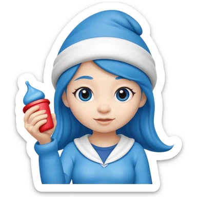 girl smurf  sticker