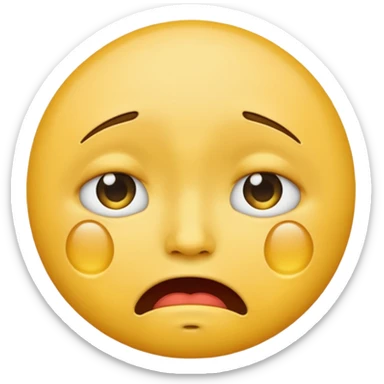 Emoji face crashing out sticker
