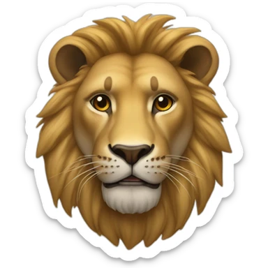 personificacion de un leon sticker