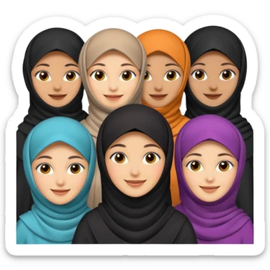 niqabi women group sticker