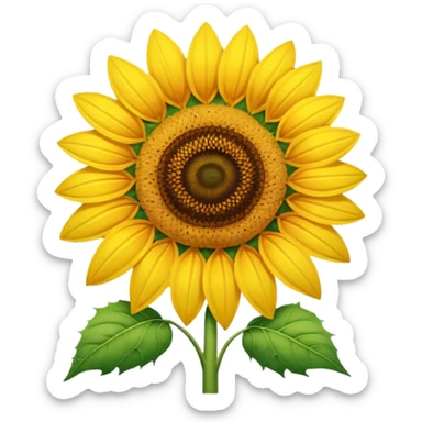 a yellow sunflower sticker