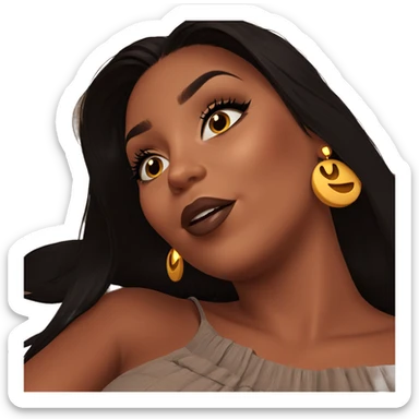 dark beauty with glowing features sticker