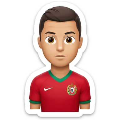 Cristiano Ronaldo soccer player with Portugal jersey sticker