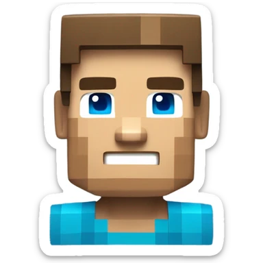 Minecraft Steve head sticker