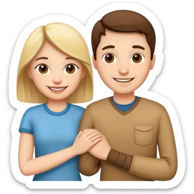 can they hold hands? sticker