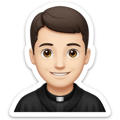 The priest presiding over the wedding sticker